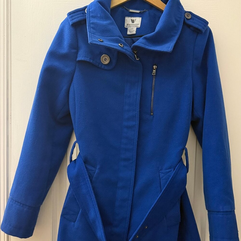 Blue Worthington Trench Coat